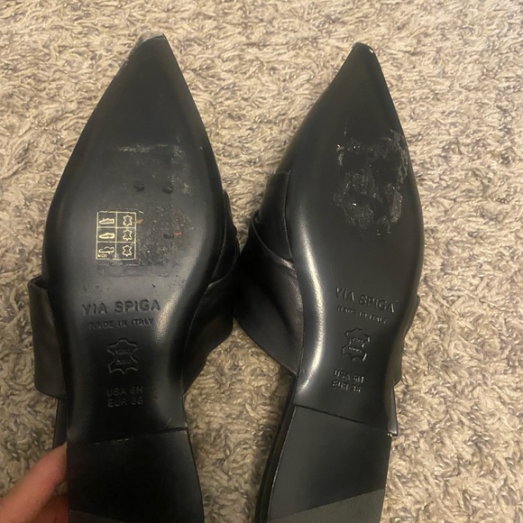 Via Spiga Black Birgit Slides - Picture 7 of 9